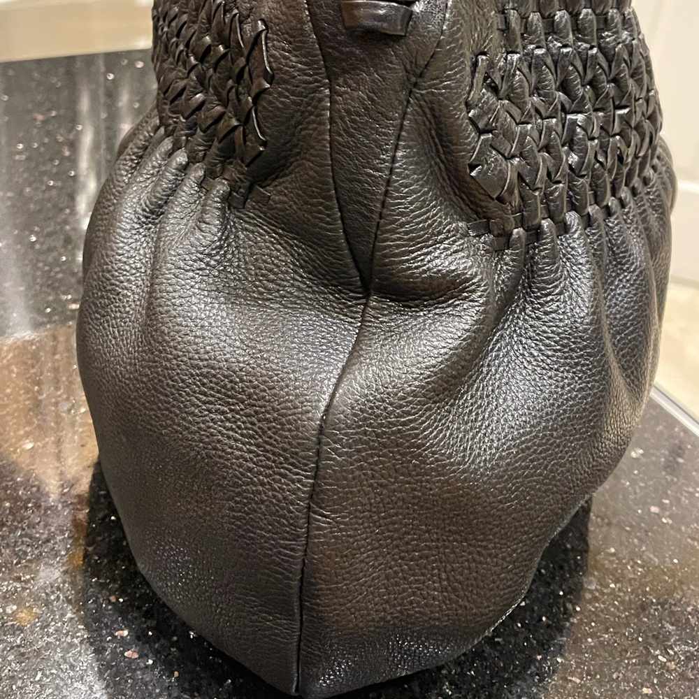 BRIGHTON Black Leather PIA Shoulder Bag - Picture 7 of 12